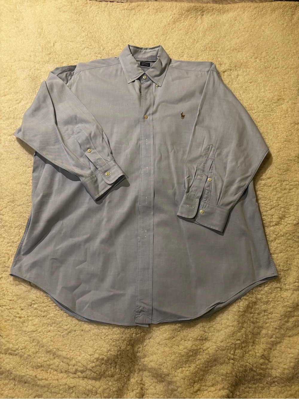 Ralph Lauren Light Blue 3/4 Sleeve Button-Down Shirt1953